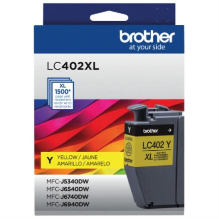 Tinta Brother LC402XL Súper Alto Rendimiento Hasta 1500 Páginas Color Amarillo 2