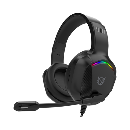 Audífonos Gamer Acteck Orphix II HS699 Alámbricos Over Ear Bocinas 50mm Mic Fijo Azender Negro