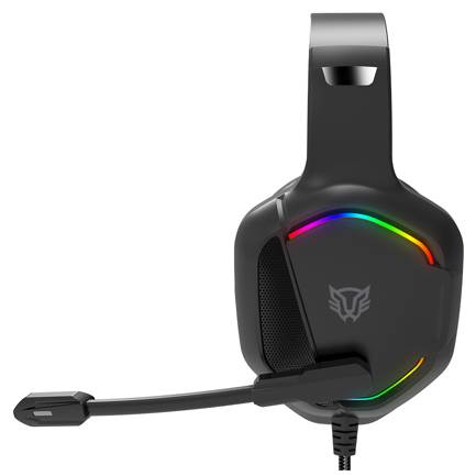 Audífonos Gamer Acteck Orphix II HS699 Alámbricos Over Ear Bocinas 50mm Mic Fijo Azender Negro 2