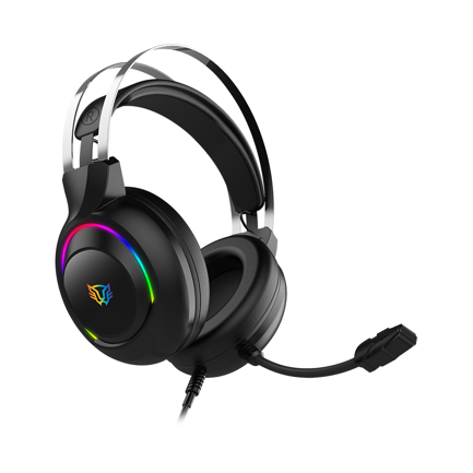 Audífonos Gamer Acteck Hesix II HS688 Alámbricos Over Ear Bocinas 50mm Mic Fijo Azender Negro 6