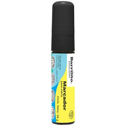 Marcador barrilito para vidrio grande 28 gr color negro neón c/10 pzas