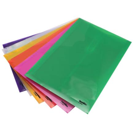 Sobre Barrilito Plástico con Hilo Media Carta Colores Surtidos Paq C/12 Pzas