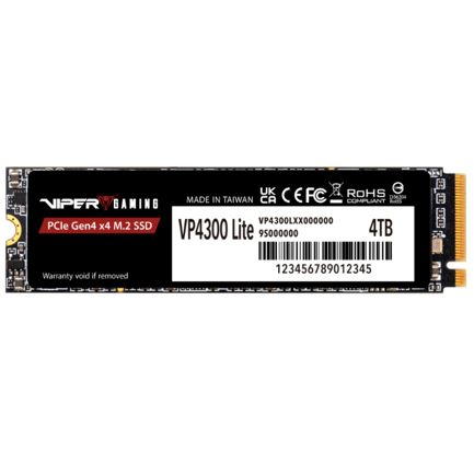Unidad SSD Patriot M.2 4TB VP4300 LITE 2280 PCIE 4 6000MB/s Escritura 7400MB/s Lectura