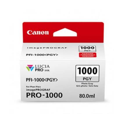 Tinta canon gris photo pfi-1000 pgy 80ml