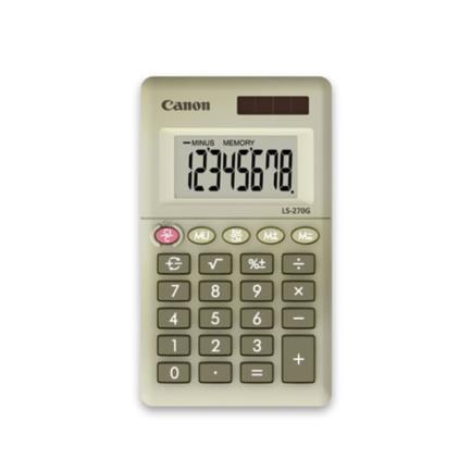 Calculadora canon ls-270g bolsillo 8 dígitos solar/batería