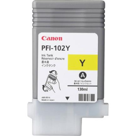 Tinta canon pfi-102y color amarillo (solo ipf605/501/650)