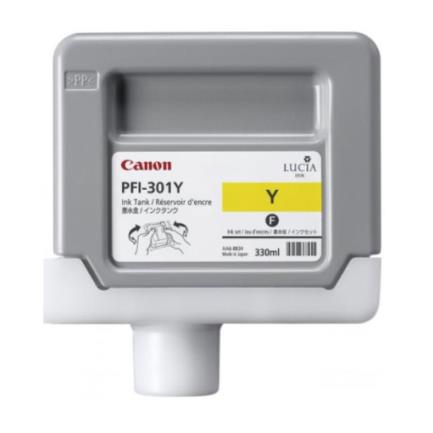 Tinta Canon PFI-301Y Color Amarillo de 330ML