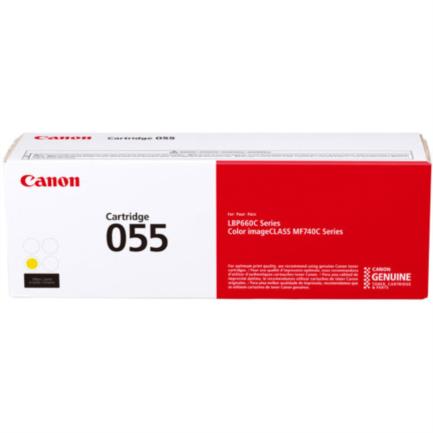 Tóner canon cartridge 055 1200 páginas color amarillo