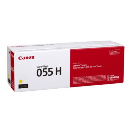 Tóner canon cartridge 055h 2300 páginas color amarillo