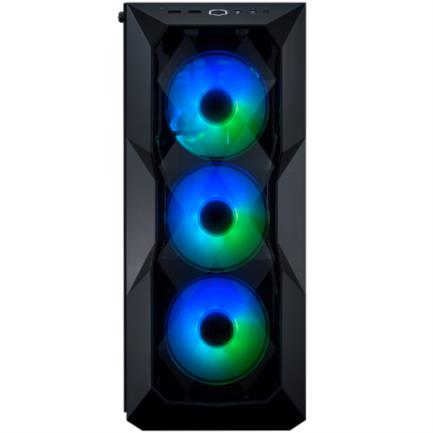 Gabinete Gamer Cooler Master Masterbox TD500 Crystal Media Torre ITX mATX ATX EATX 3xFan RGB Cristal Templado Negro