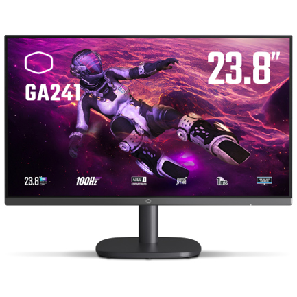 Monitor Led Cooler Master 23.8" (CMI-GA241-US) 1920x1080 FHD 100Hz 1ms VA HDMI/VGA/3.5mm Plano Negro