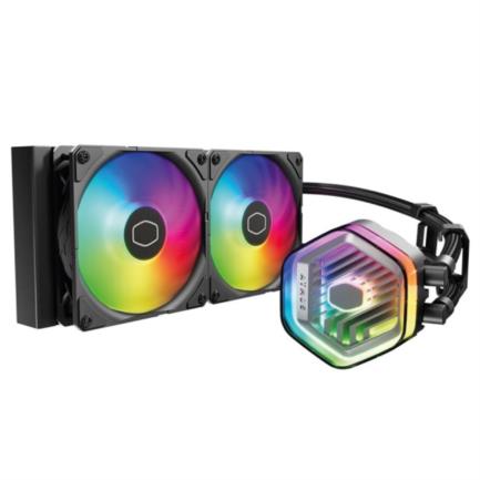 VENTILADOR P/CPU COOLER MASTER (MLX-D24M-A25PZ-R1) ML240 ATMOS ARGB 4PWM LGA1700/AM5 NEGRO