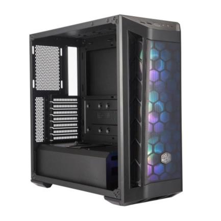 Gabinete Gamer Cooler Master Masterbox MB511 Media Torre ITX mATX ATX SSI CEB EATX 3xFan ARGB Cristal Templado Negro