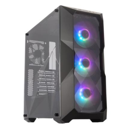Gabinete Gamer Cooler Master Masterbox TD500 Media Torre ITX mATX ATX EATX 3xFan ARGB Cristal Templado Negro