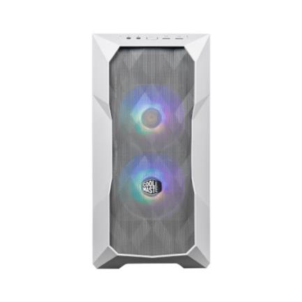 Gabinete cooler master td300 mesh argb mini torre mini itx/micro atx 2xventiladores cristal templado color blanco