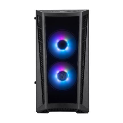 Gabinete Gamer Cooler Master Masterbox MB320L Mini Torre ITX mATX 2xFan ARGB Cristal Templado Negro