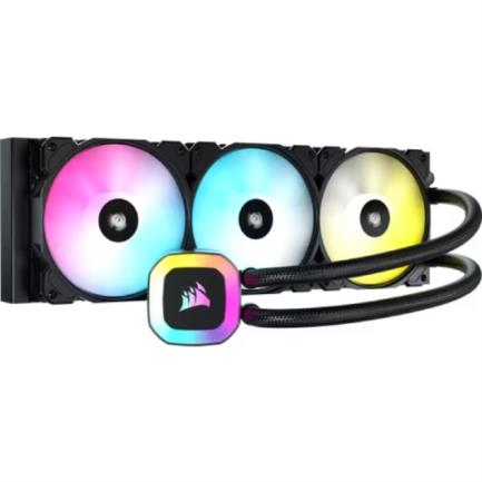 Disipador de enfriamiento líquido corsair h150 rgb 360mm intel 1151/1200/1700 amd am4/am5