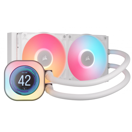 Enfriamiento Líquido Corsair iCUE LINK TITAN 240 RX LCD 240mm 1851 1700 AM4 AM5 Blanco 2