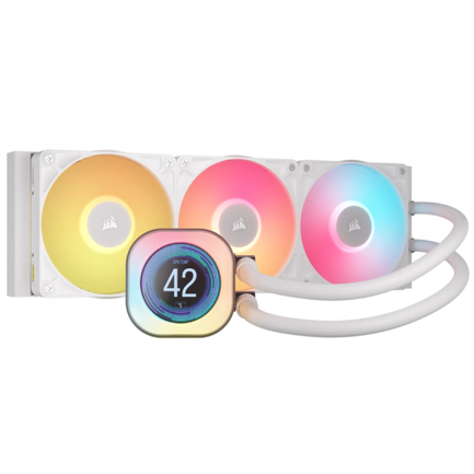 Enfriamiento liquido Corsair iCUE LINK TITAN 360 RX LCD 360mm 1851 1700 AM4 AM5 Blanco 2