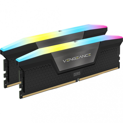 Memoria RAM Corsair Vengeance RGB 32GB (2x16GB) DDR5 6600Mhz UDIMM XMP Negro CL38 CMH32GX5M2B6600C38