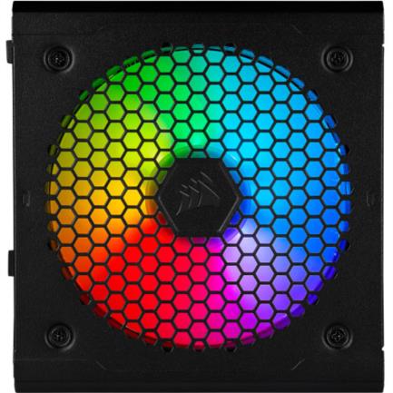 Fuente de poder corsair cx650f negra rgb modular 650w atx 12v 80 plus bronze
