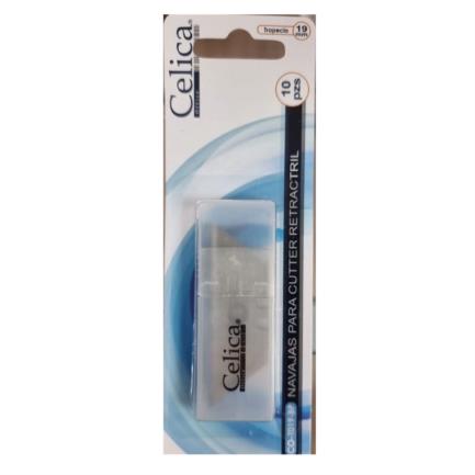 Navaja de Repuesto 19mm Celica para Cutter Retractil 10 pza