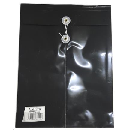 Sobre p/documentos celica t/carta c/hilo negro c/12 piezas