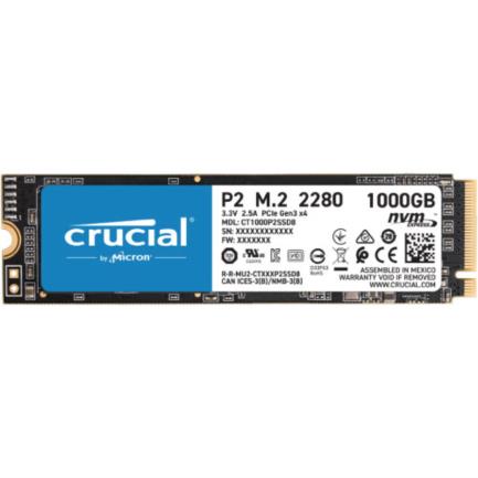 Unidad de estado sólido crucial p2 1tb m.2 pcie nvme 3d nand