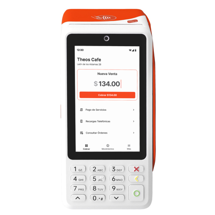 Terminal Punto de Venta CLIP ULTRA IP54 Red 4G gratuita podrás utilizarlo con WiFi e integra Bt para tu Clip Box 5