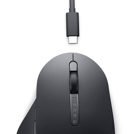Mouse Ergonómico Dell MS900 Pro Premium Inalámbrico RF 8000 DPI Diseño Para Zurdo  - Mano Izquierda Color Gris 2