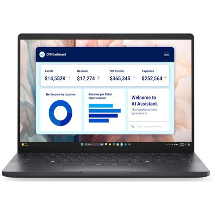 Laptop Dell Pro 13 Premium PA13250 Intel Ultra 7 268V SSD512TLC32RAM W11P FHD+ RetKbEs IRCam8Mp WiFiBt Bat2c40W 3YPSPlus 4