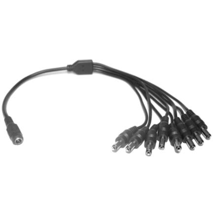 Divisor de Energía Saxxon para 8 Cámaras/1 Conector Hembra + 8 Conectores Macho/2.1mm