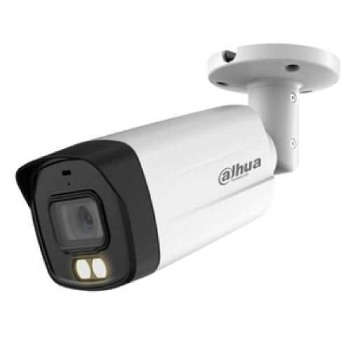 Cámara Bullet Dahua 5MP Iluminador Dual Inteligente Full Color Lente 2.8mm 111° Apertura Micrófono Integrado 40m IR