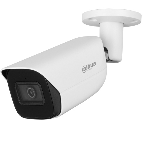 Camara IP DAHUA Bullet de 2 Megapixeles WizSense Con IA Lente de 2.8 mm 107 Grados de Apertura Microfono Integrado IR de 50 Mts SMD 4.0 AI SSA Quick Pick Ranura MicroSD WDR Real de 120 dB/ PoE/ IP67