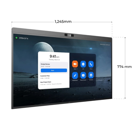 Pantalla interactiva Dten ultra hd 4k led de 55 certificada para zoom rooms y microsoft 2