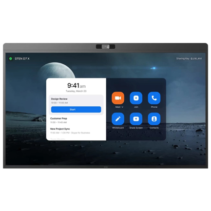 Pantalla interactiva Dten ultra hd 4k led de 55 certificada para zoom rooms y microsoft 3
