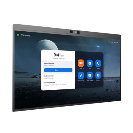 Pantalla interactiva Dten ultra hd 4k led de 55 certificada para zoom rooms y microsoft