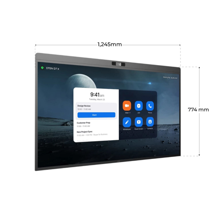 Pantalla interactiva Dten ultra hd 4k led de 55 certificada para zoom rooms y microsoft 2