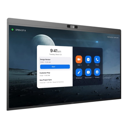 Pantalla interactiva Dten ultra hd 4k led de 75 certificada para zoom rooms y microsoft