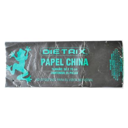 Papel de china Dietrix 50 X 70 cms negro paquete con 25 hojas