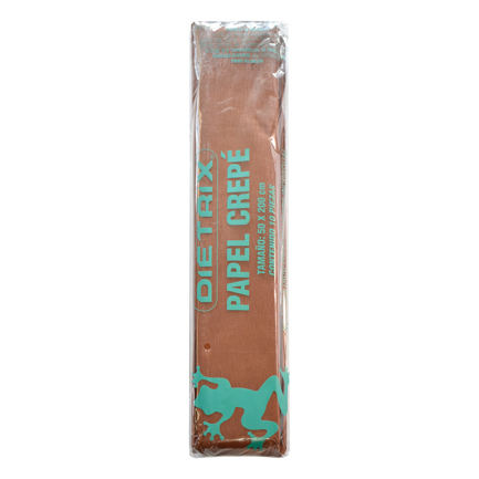 Papel crepe Dietrix 50 X 200 cms cafe paquete con 10 hojas