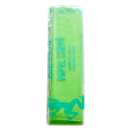 Papel crepe Dietrix 50 X 200 cms verde limon paquete con 10 hojas