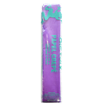 Papel crepe Dietrix 50 X 200 cms morado paquete con 10 hojas
