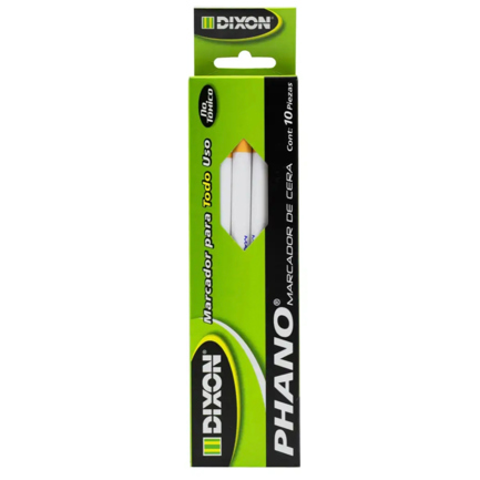 Marcador de Cera Dixon Phano Blanco caja C/10