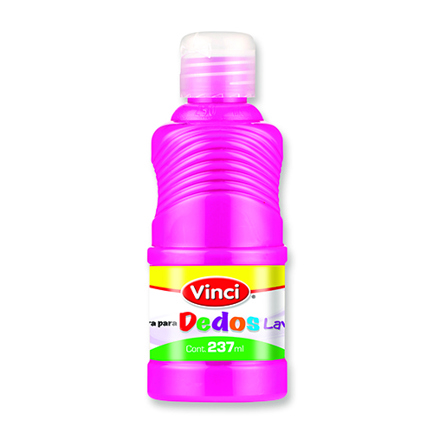 Pintura para dedos lavable vinci 237 ml magenta