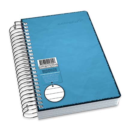 Libreta estrella 1/8 espiral raya 200 hjs