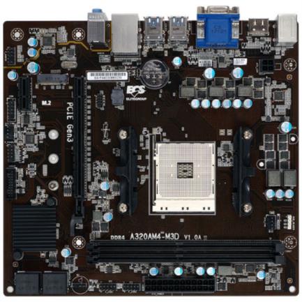 Tarjeta madre ecs a320am4-m3d(v1.0a) ddr4 vga/hdmi matx