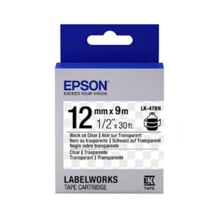Cinta Epson Labelworks Negro/Transpatente 12mm