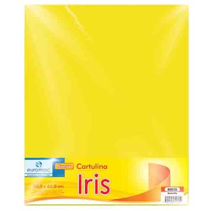 Cartulina euromac iris amarillo 50x65cm c/10