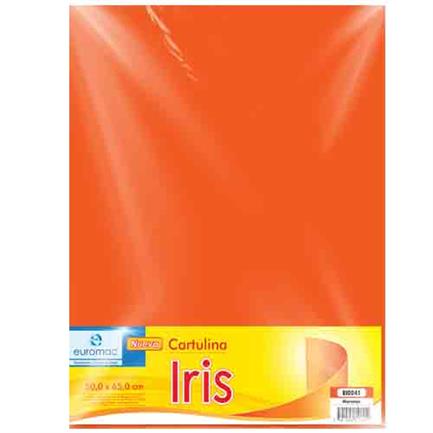 Cartulina euromac iris naranja 50x65cm c/10
